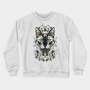 Cute Cat Illusion Design, Funny Cat Lover Gift Idea Crewneck Sweatshirt